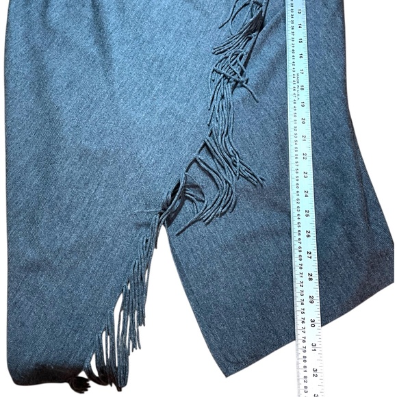 REPEAT EASY KNIT 100% Merino Wool Wrap Fringed Long Sleeve Cardigan Sz XL - Picture 7 of 10